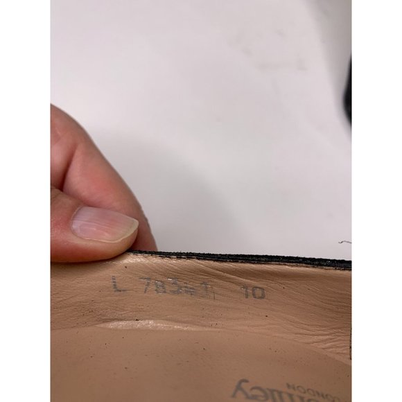 Stuart Weitzman for Russell & Bromley Black Textured Pumps Size 10 Open Toe - Picture 7 of 7